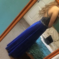 great design blue dress