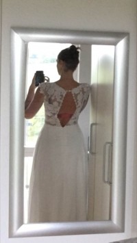 lace and chiffon perfect wedding dress