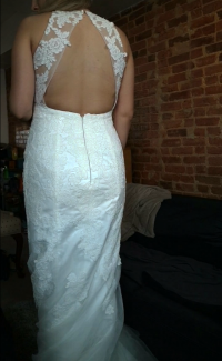 open back custom bridal gown