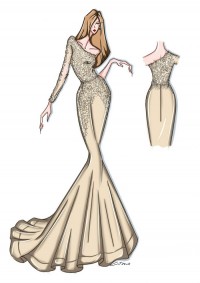prom dress sketch