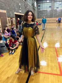 stunning gold sequin dress
