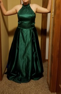 Emerald green dress