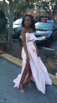 high slit prom dress