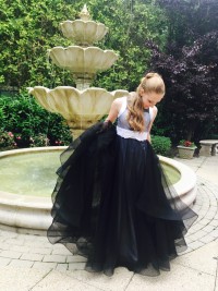 beautiful black and white bow dress