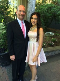 little pink knee length dress