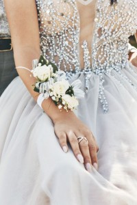 Customized pearls beaded PROM dress