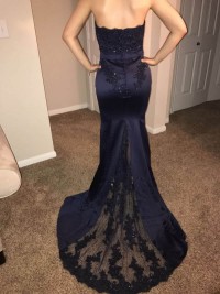 Lunss navy prom homecoming dress