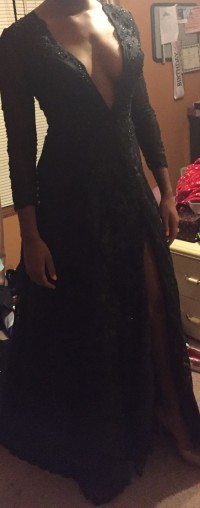 amazing custom black lace dres