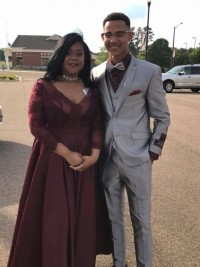 customized burgundy prom dress