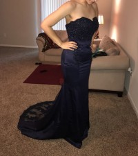 navy prom homecoming dress