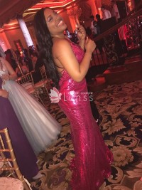sequin long prom dress