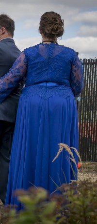 floor length chiffon and lace for maid of honour