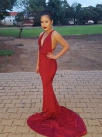 burgundy graduation dress