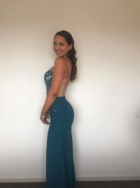 open back graduation dress