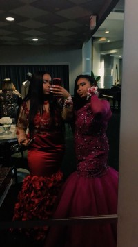 Lunss amazing burgundy prom dress