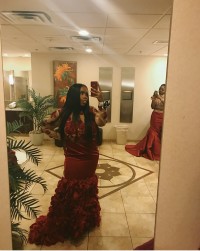 amazing burgundy prom dress
