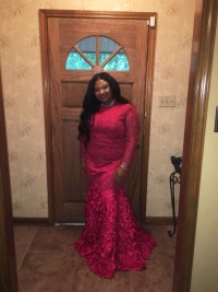 custom style red prom dress