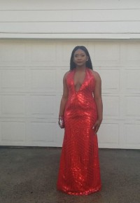 beautiful red prom dress