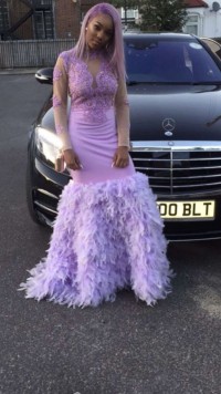 absolutely beautiful light purple prom gown