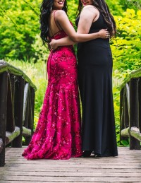 beautiful burgundy prom dress