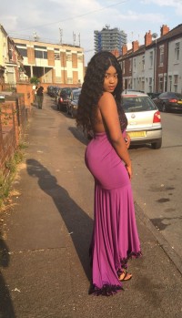 grape purple open back mermaid custom prom dress