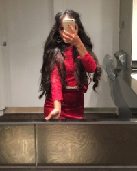 ruby prom dress