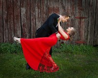 shop red dresses