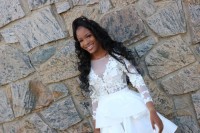 amazing short ivory prom dress