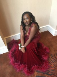 beautiful burgundy prom dress
