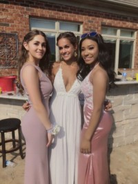 custom rose pink low open back prom dress