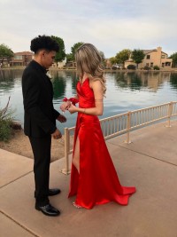 amazing red prom dress