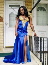 Royal blue prom dress