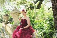 excellent burgundy ceremony dress