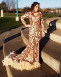 Champagne gold dress 2019