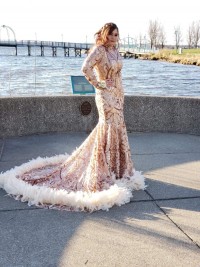 Champagne gold dress