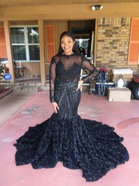 Black mermaid style gown