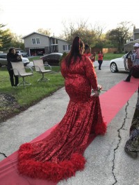 custom made 2019 prom dress with long train