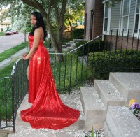 Sexy sparkly prom dress in custom size