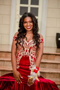 Stunning off shoulder neck burgundy prom dress