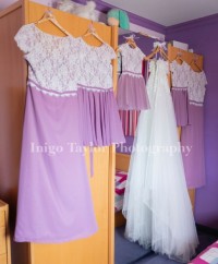 2 bridesmaid 2 junior bridesmaid 1 flower girl dresses