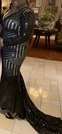 altered prom black dress