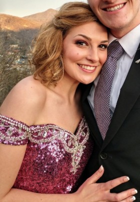 beaded ombere sequin prom dress
