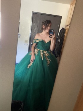 custom made forest themed unique wedding dress