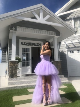 custom tulle formal prom dress