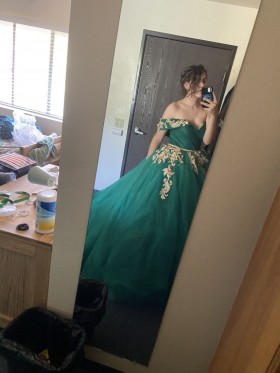 forest themed quirky wedding dress