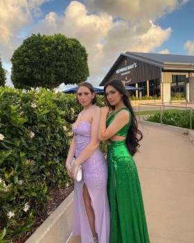 sexy green sequin prom dress