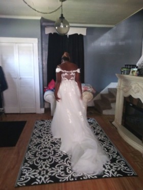 wedding dress got the size perfect