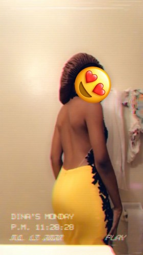 yellow open back mermaid prom gown