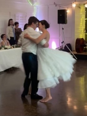 sparkly white dancing dress