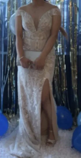 off the shoulder prom dress